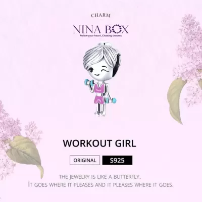Чармс приверзок Workout girl Ninabox®