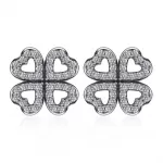 Обетки  Four leaf crystals earring Ninabox®