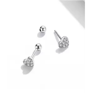 Обетки  Heart stud earrings   Ninabox®