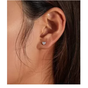 Обетки  Heart stud earrings   Ninabox®