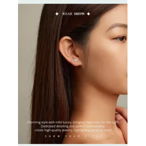 Обетки  Pink butterfly earrings   Ninabox®