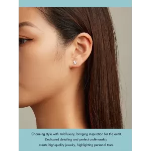 Обетки  Pink butterfly earrings   Ninabox®