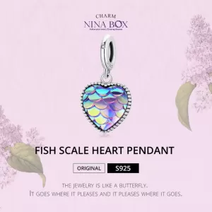Чармс приверзок Fish scale heart Ninabox®