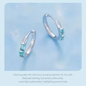 Обетки  Ear clip blue crystal Ninabox®