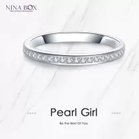 Прстен  Pearl girl white crystal Ninabox®