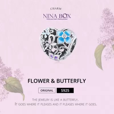 Чармс приверзок  Flowers and butterfly Ninabox®