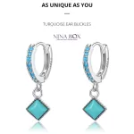 Обетки  Turquoise  ear buckes Ninabox®