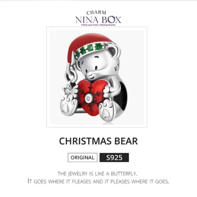 Чармс приверзок  Christmas bear Ninabox®