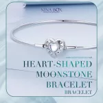 Чармс алка  Heartshaped moonstone Ninabox®