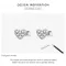 Обетки  Heart stud earrings   Ninabox®