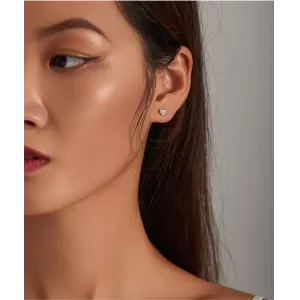 Обетки  Heart stud earrings   Ninabox®