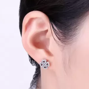 Обетки  Four leaf crystals earring Ninabox®