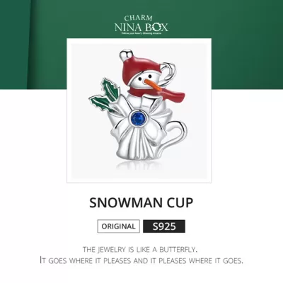 Чармс приверзок  Snowman cup Ninabox®