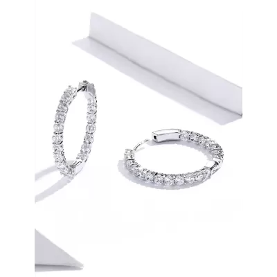 Обетки  Cristal round earring   Ninabox®