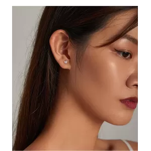 Обетки  Heart stud earrings   Ninabox®