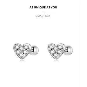 Обетки  Heart stud earrings   Ninabox®