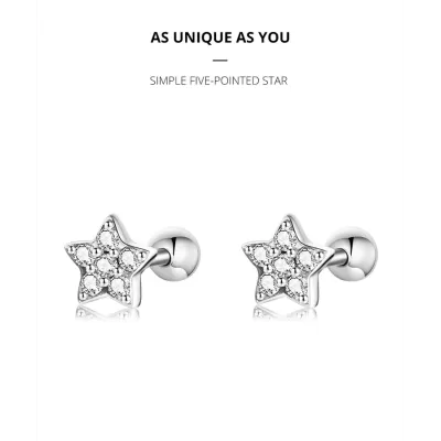 Обетки  Heart stud earring   Ninabox®