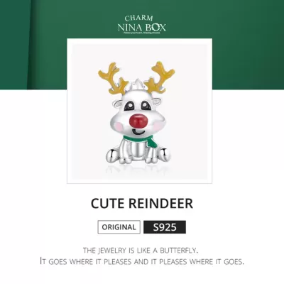 Чармс приверзок  Cute reindeer Ninabox®