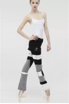 Syrma Black White Grey - Плетени панталони за загревање 