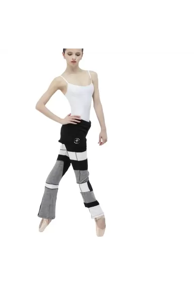 Syrma Black White Grey - Плетени панталони за загревање 