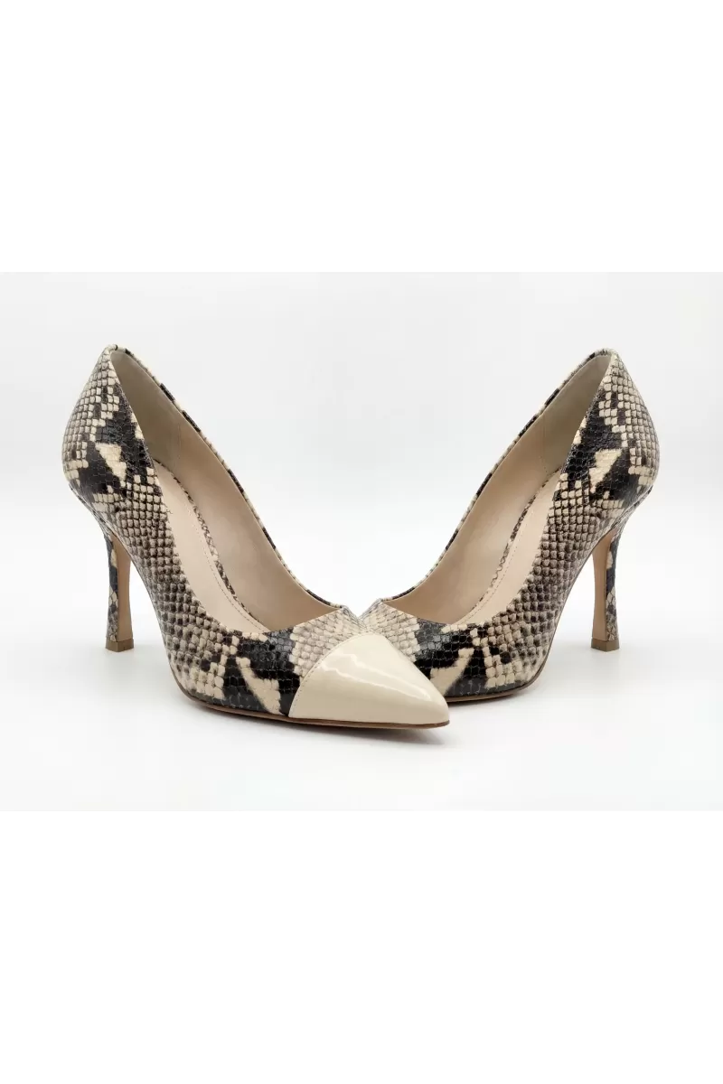 Women’s Comfortable Italian Leather Pumps- Piton Print Hells
