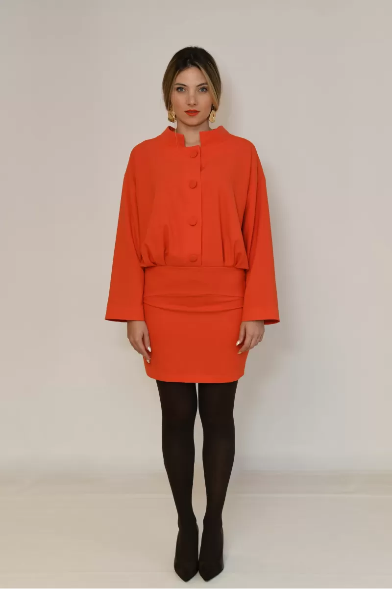Blazing Orange Mini Dress
