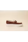 Portofino Italian Leather Loafers – Brown & Ivory Resort Edition