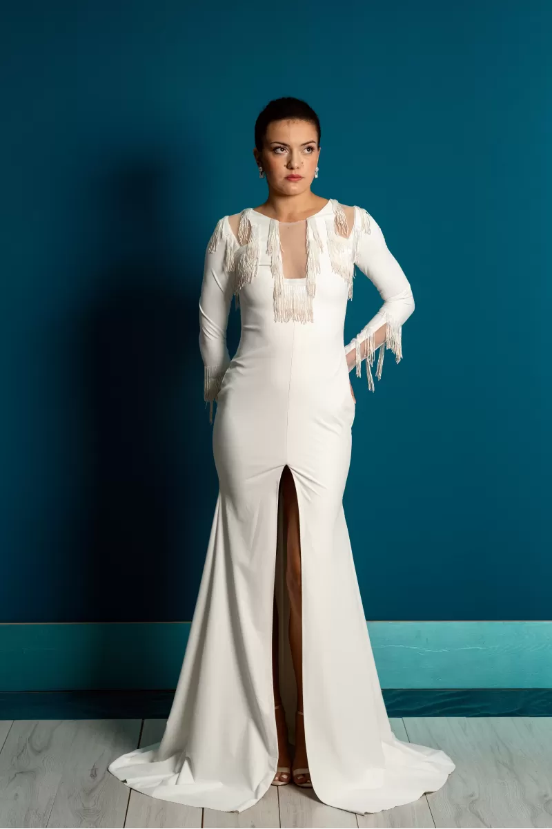 Awesome Mermaid  Wedding Dress whit Sleeves