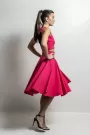 High Waist Voluminous Skirt - Magenta pink hue