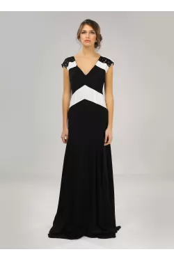 Exquisite Black and White Gown 