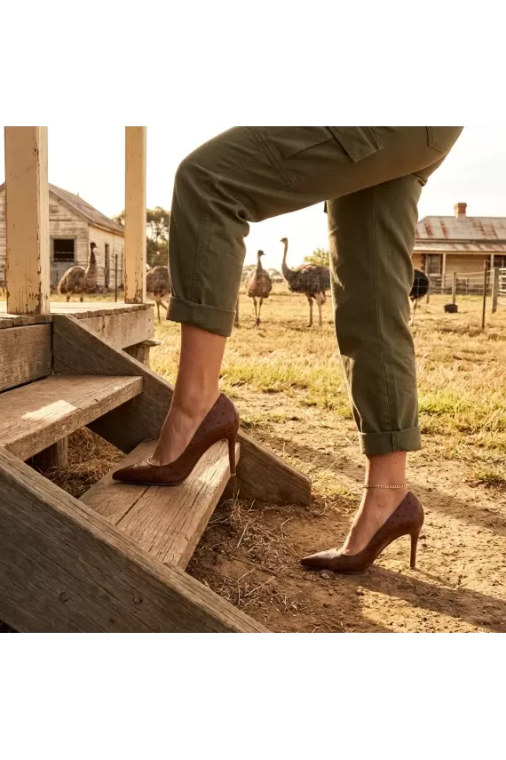 Еxotic Leather Browne High Heels