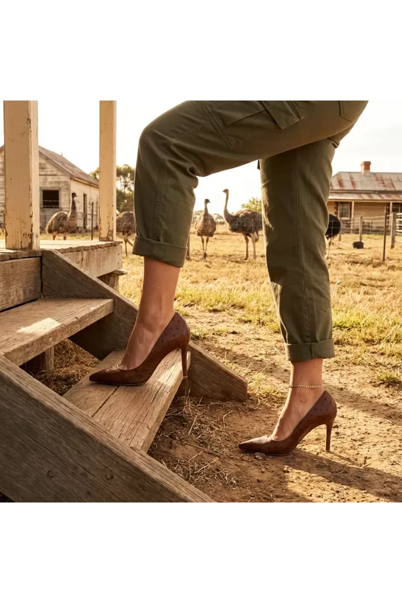 Еxotic Leather Browne High Heels