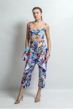 Contemporary Pants with Large Ruffles