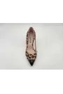 Urban Jungle Leopard Leather Stiletto Heels – Pink Trim & Croc Toe