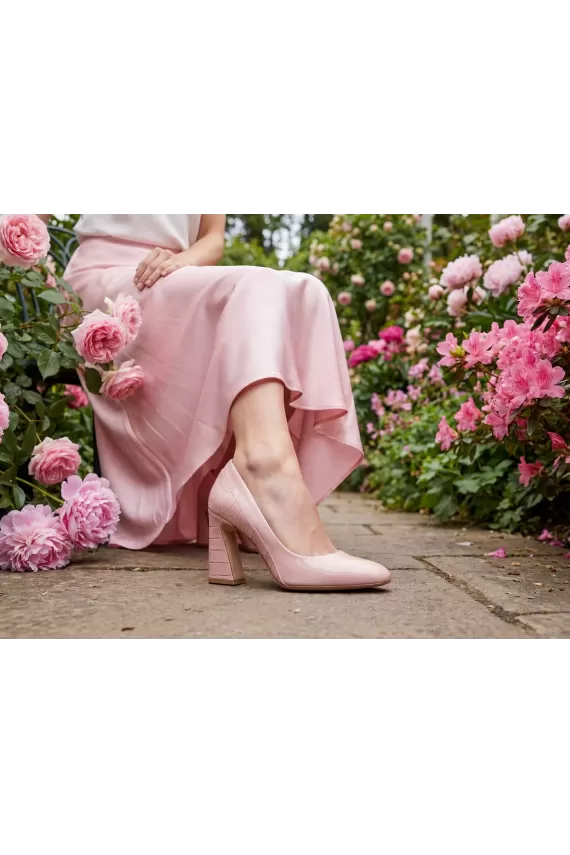 Rosé Italian Leather Pumps – Blush Pink Elegance