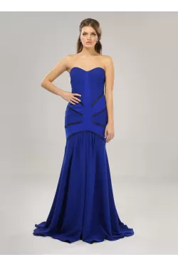  Indigo Blue With  Swettheart Mermaid  Dress