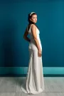 Romantic Modern Wedding Dress with Deep V-neckline 