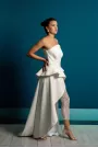 Modern Asymmetrical Corset Wedding Dress